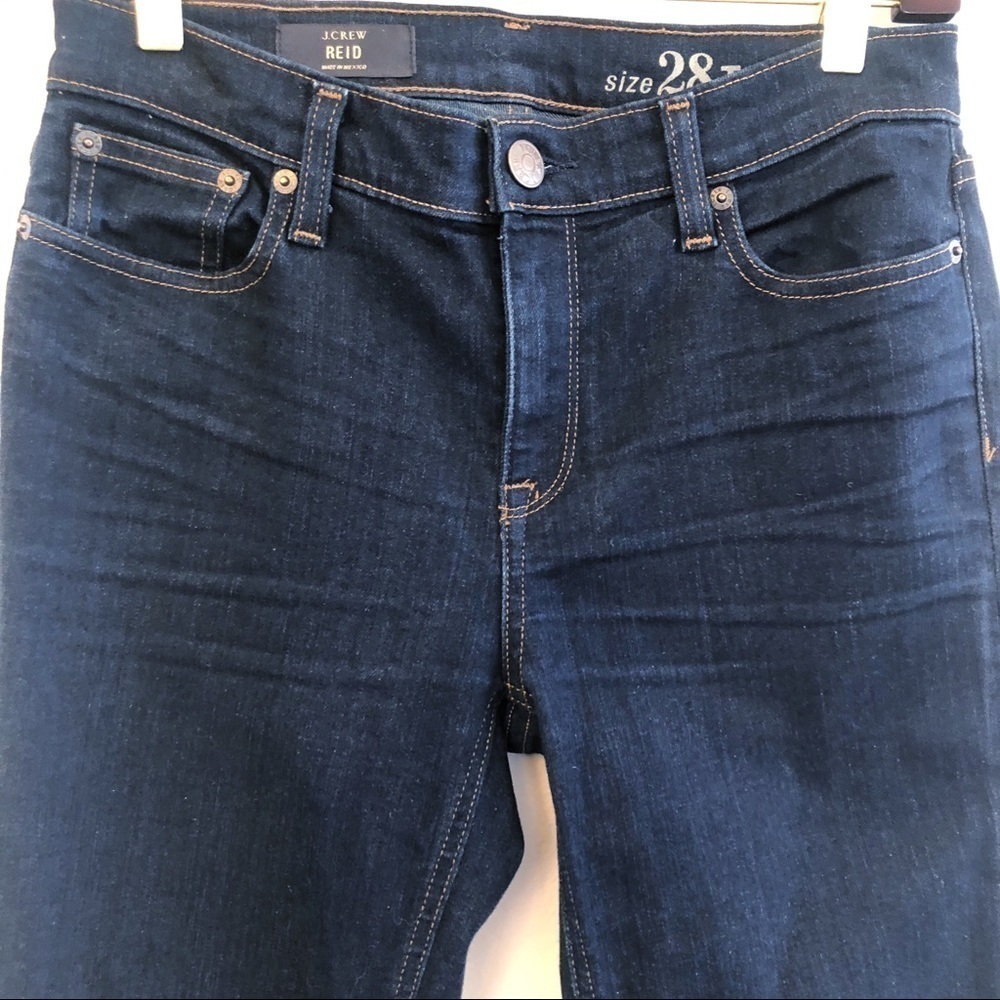 J. CREW NEW Reid Denim Dark Rinse Slim Fit Jeans Size 28 Tall - Picture 5 of 14